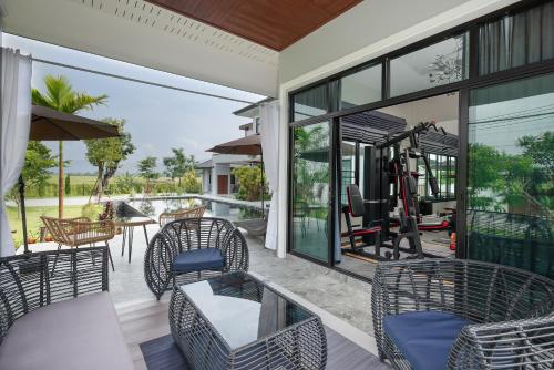 Fitness centrum a/nebo fitness zařízení v ubytování The garden pool villa resort at Doi Saket
