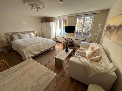 Postel nebo postele na pokoji v ubytování Beach Style Apartment