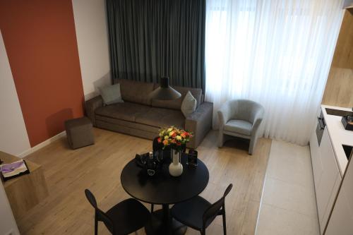 Χώρος καθιστικού στο Montan-Aparthotel