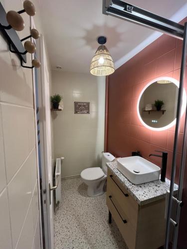 Koupelna v ubytování Appartement cosy le Daunou