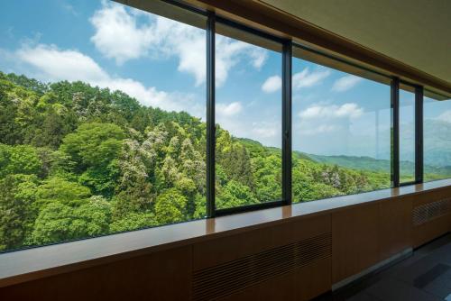 Landskap semula jadi dekat dengan ryokan