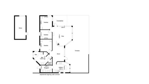 a floor plan of a house at Fjordferie Hemmet Strand in Hemmet