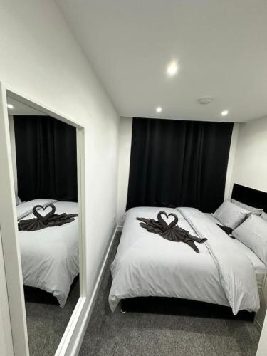 Кровать или кровати в номере St Pancras room in London