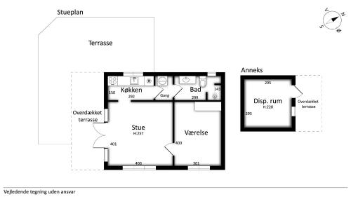 a floor plan of a house at Relaxing Holiday Home Near Water And Jesperhus in Roslev
