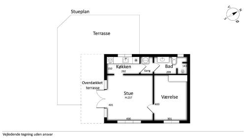 a floor plan of a house at Relaxing Holiday Home Near Water And Jesperhus in Roslev
