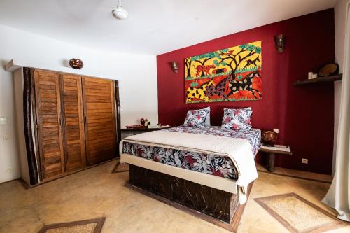 Ένα ή περισσότερα κρεβάτια σε δωμάτιο στο Villa Oasis