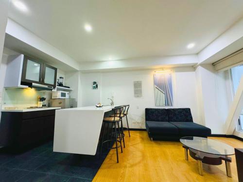 Kuchyň nebo kuchyňský kout v ubytování Aparta Suite Continental Bogotá