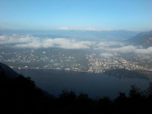 a view of a city and a body of water at B&B Il Balcone sul Lago in Brunate