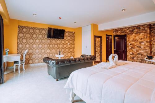 Cama o camas de una habitación en Lima Central Design Hotel Spa & Club