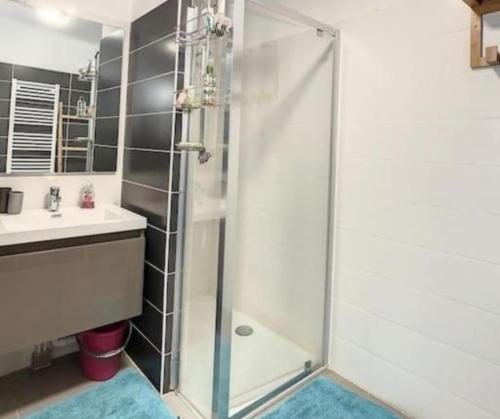 Koupelna v ubytování Appartement Rooftop 360 - JACUZZI - Parking - Clim - wifi