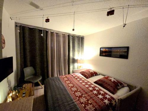 Studio avec balcon vue MontBlanc et parking gratuit le nid daigle