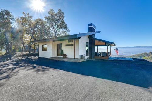 a small house on the side of a road at Dreamy Hilltop View Roseburg Wine Country Retreat in Roseburg