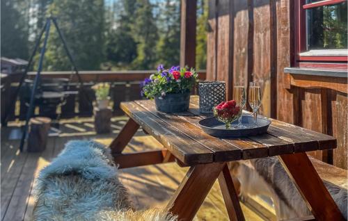 Κήπος έξω από το Nice Home In Sjusjøen With Sauna