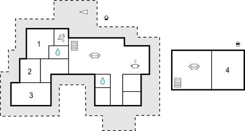 a floor plan of a building at 4 Bedroom Gorgeous Home In Skillingaryd in Skillingaryd