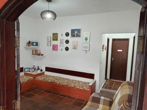 Giường trong phòng chung tại Casa Aconchegante 70