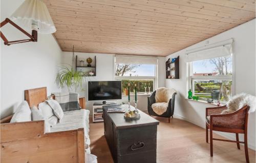 ein Wohnzimmer mit Sofa und Fernseher in der Unterkunft 2 Bedroom Awesome Home In Kalundborg in Kalundborg