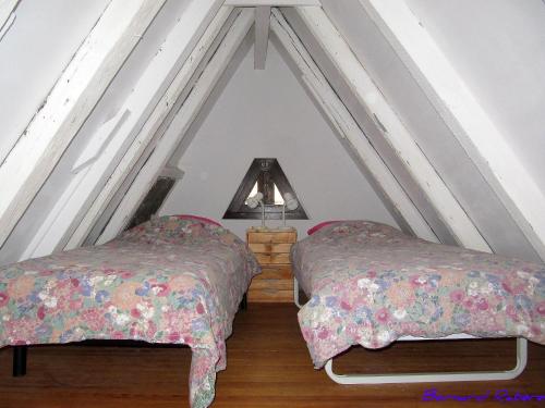 Postel nebo postele na pokoji v ubytování RtB-Sud pied des Vosges face vignoble