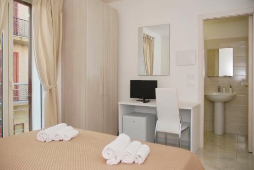 Koupelna v ubytování B&B Sikelia