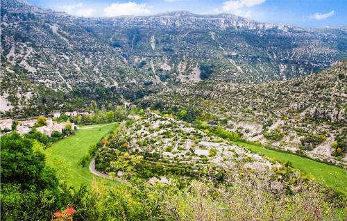 an aerial view of a village in the mountains at Lovely Home In Saint-Félix-De-L'héras in Saint-Félix-de-lʼHéras