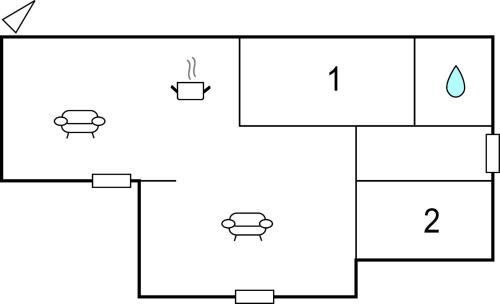 a block diagram of a block diagram of a house at Beautiful Home In Karrebæksminde in Karrebæksminde
