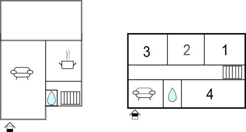 two diagrams of a block diagram of a building at 4 Bedroom Gorgeous Home In Jarnac in Jarnac