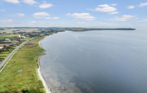 an aerial view of the shore of a large body of water at Lovely Home In Fur With Sauna in Fur