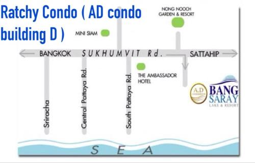 a diagram of a cross with the words railyard and ad corolla at Ratchy Condo in Bang Sare