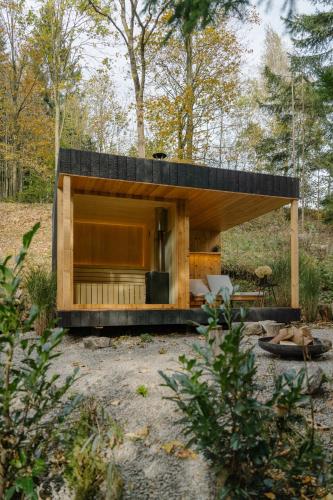 Zahrada ubytování Chalet Tré