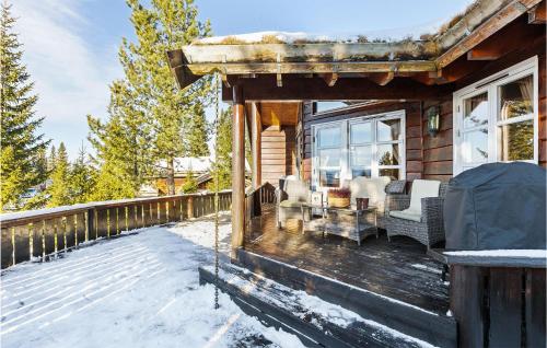 Μπαλκόνι ή βεράντα στο Gorgeous Home In Øyer With Sauna