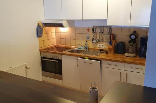 Cuisine ou kitchenette dans l'établissement Ferienhaus Norddeich 27