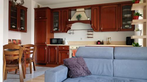 Nhà bếp/bếp nhỏ tại Apartament Kwiatowy klimatyzowany