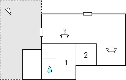 a block diagram of a building with the number two at 2 Bedroom Stunning Home In Rømø in Lakolk
