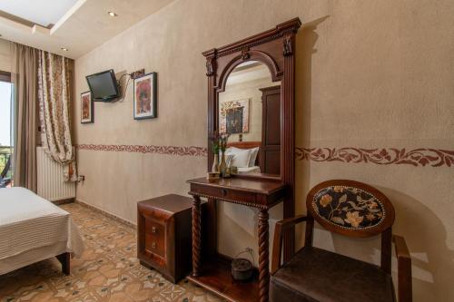 Oreiades Guesthouseにあるベッド