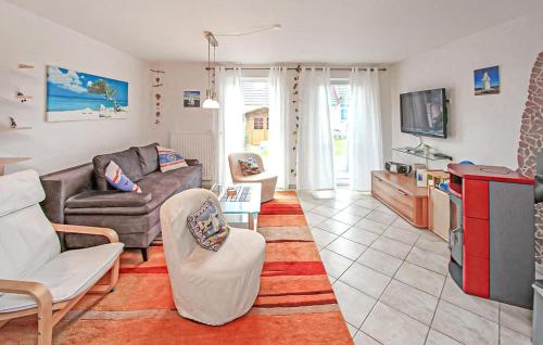 TV a/nebo společenská místnost v ubytování Ferienhaus Pruchten