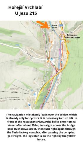 a map of the melbourne melbourne yachteway leads over the bridge at SRUB pod třešněmi - Cherry Trees Cabin in Vrchlabí