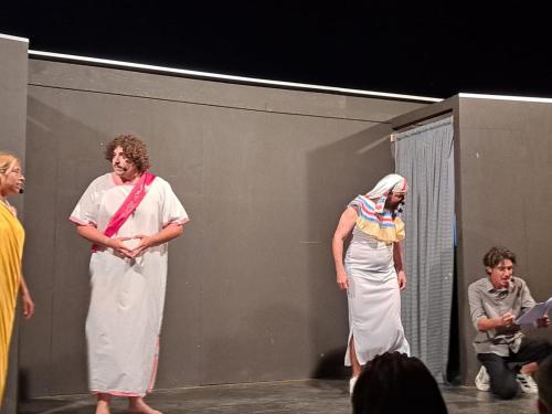 a group of people standing on a stage at Park Hotel Valle Clavia in Peschici