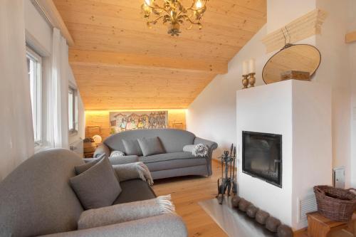 Posezení v ubytování Haus Alpenveilchen - Appartement 4