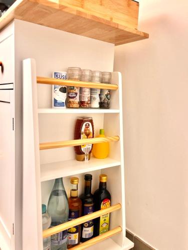 Η κουζίνα ή μικρή κουζίνα στο Gemütliches und vollausgestattetes Apartment