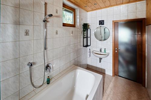 Koupelna v ubytování Spago am Hochkönig