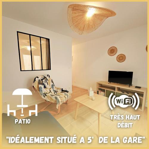 T2 tout confort - Proche Gare - Patio