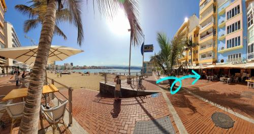 Casita Canaria Playa Beachfront Access & Lateral Ocean View With Terrace