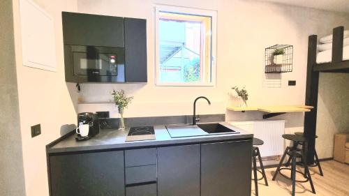 Η κουζίνα ή μικρή κουζίνα στο Wohnung im Zentrum von Göttingen