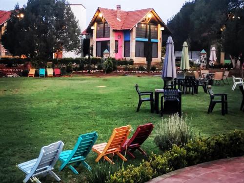 Zahrada ubytování Namasté Cabañas, Huasca de Ocampo