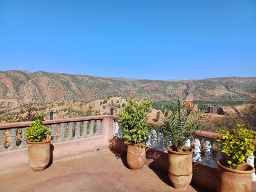 Vue générale sur la montagne ou vue sur la montagne depuis la maison d'hôtes