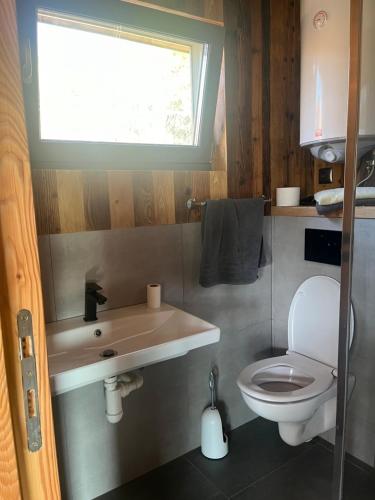 Koupelna v ubytování Chata Dorotka na sosne