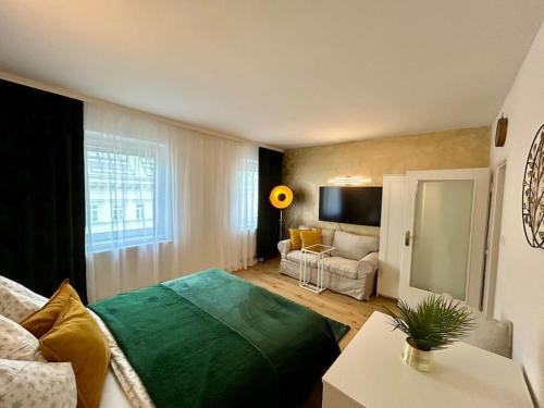 Postel nebo postele na pokoji v ubytování Museumsquartier Apartment