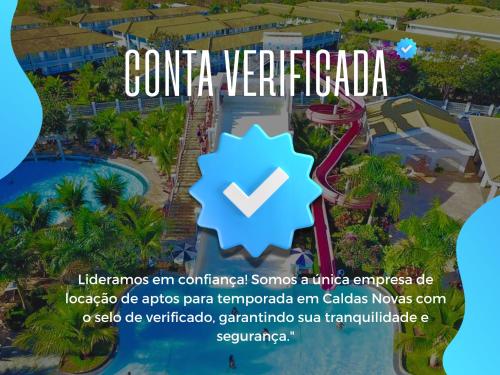 a rendering of a water park at a resort at Lacqua Diroma Flat - Oficial in Caldas Novas