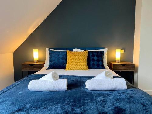 Ένα ή περισσότερα κρεβάτια σε δωμάτιο στο Contractor 4 Bed, Sleeps 7 Long Stay Discount