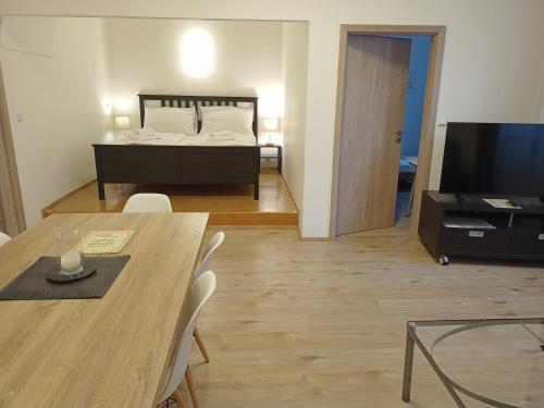 Μια τηλεόραση ή/και κέντρο ψυχαγωγίας στο Betlem Prague Apartments