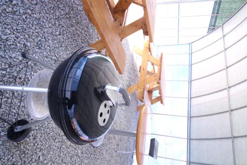 an overhead view of a cannon on the ground at Mongsanpo High Beach Pension in Taean